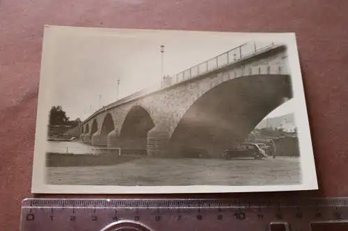 tolles altes Foto Oldtimer unter der Mainbrücke Miltenberg  50er Jahre ?