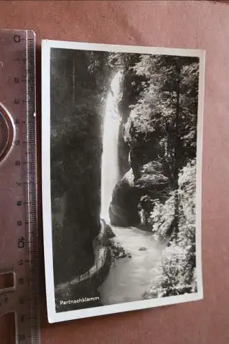 tolle alte Karte - Wasserfall Partnachklamm - Bayern 1943