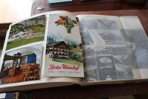 tolles altes Album Fotos, Ansichtskarten, Prospekte Urlaubsreisen 60er Jahre