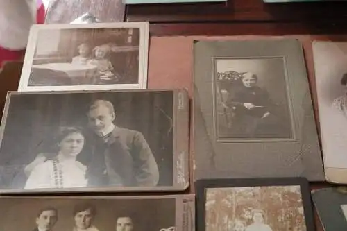 15 alte Kabinett und CDV-Fotos - Personen 