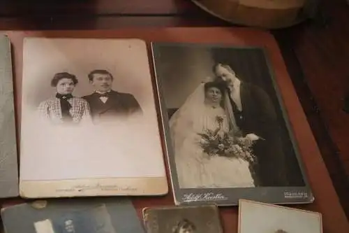 15 alte Kabinett und CDV-Fotos - Personen 