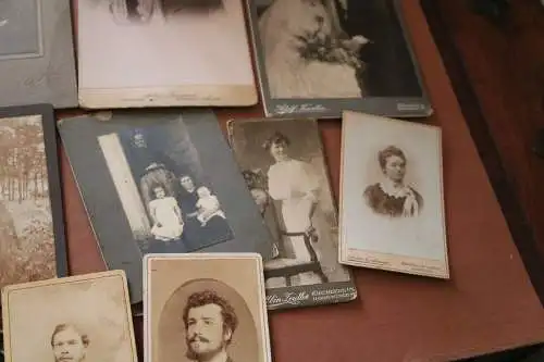 15 alte Kabinett und CDV-Fotos - Personen