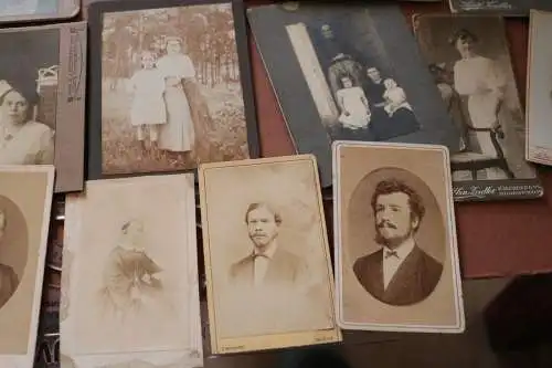 15 alte Kabinett und CDV-Fotos - Personen