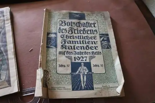 zwei alte Kalenderhefte - Botschafter des Friedens 1927 und 1930