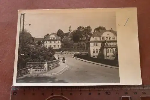 tolle alte Fotokarte - Bahnhofstrasse - Wurzbach Thüringen  50-60er Jahre ?