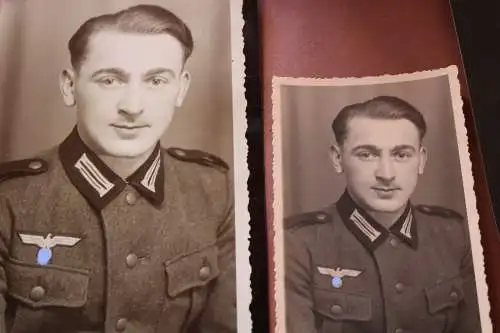 drei tolle alte Fotos - Portraits Soldat und Matrose -  zwei Repros !!!