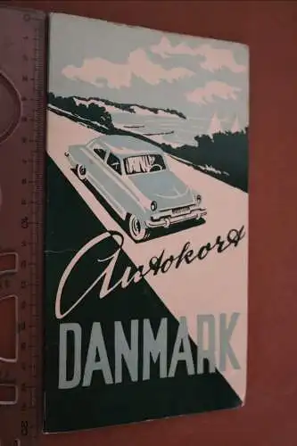 tolle alte Strassenkarte - Dänemark - Autokort Danmark  50er Jahre