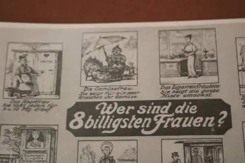 Kopie ?? einer Ansichtskarte - Wer sind die 8 billigsten Frauen ? 1910-20 