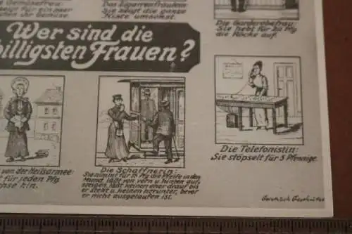 Kopie ?? einer Ansichtskarte - Wer sind die 8 billigsten Frauen ? 1910-20 