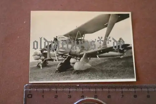 tolles altes Foto - zwei Flugzeuge Henschel HS 123 - Westerland 1938