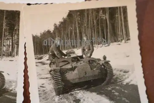 fünf tolle alte Fotos Soldaten Luftwaffe mit Panzerschlepper UE -  Königsberg