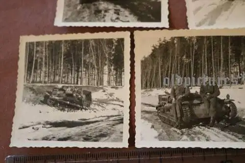 fünf tolle alte Fotos Soldaten Luftwaffe mit Panzerschlepper UE -  Königsberg 