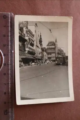 tolles altes Foto - Strassenbahn - Gebäude Broadway - Niederlande - 40-50er Jah