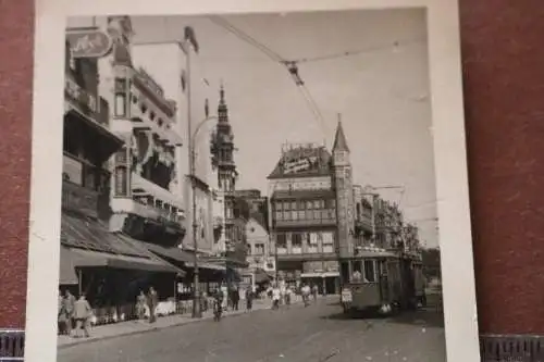 tolles altes Foto - Strassenbahn - Gebäude Broadway - Niederlande - 40-50er Jah