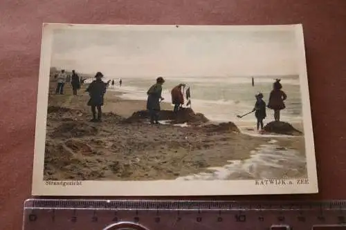 tolle alte Karte - Katwijk a. Zee - Strandgezicht - 30-50er Jahre ??