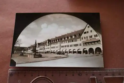 tolle alte Karte - Marktplatz Höhenluftkurort Freudenstadt - 50er Jahre