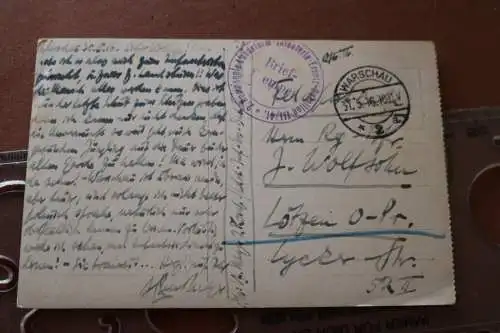 tolle alte Karte - Warschau  Neue Weltstrasse 1916 als Feldpost gelaufen