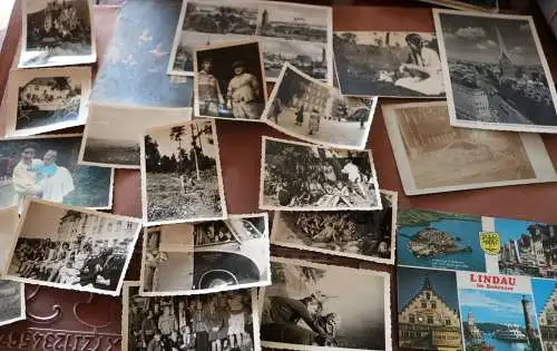 kleines Konvolut alter Fotos und AK´s  - Familie , Orte usw 