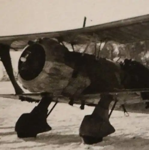 tolles altes Foto - Henschel HS 123 auf Flugplatz 