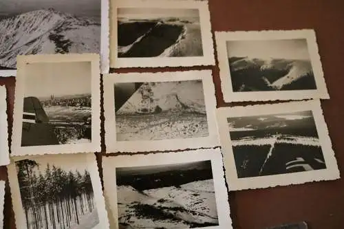 13 tolle alte Luftbilder - Oschatz und Schneekoppe Schlesien 40er Jahre