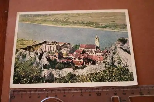 alte Karte in Farbe - Wachau - Dürstein - 1943