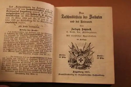 altes Taschenbuch des Soldaten und des Veteranen 1913 v. J. Schärtl