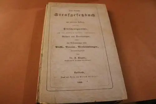 altes Buch - Das badische Strafgesetzbuch 1864