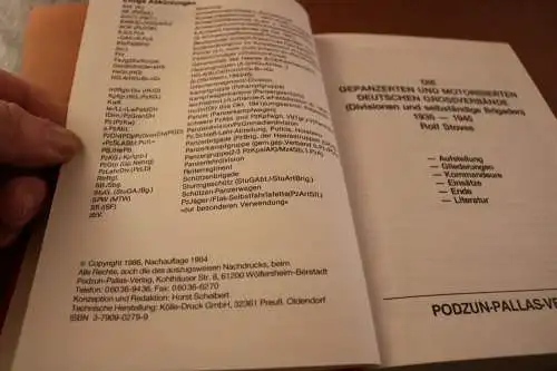 Buch Die  gepanzerten und mot. deutschen Grossverbände - 1935-45 - Rolf Stoves