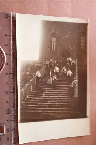 tolles altes Foto Männer in Tracht und weitere Personen Die Stabig´n Stempel