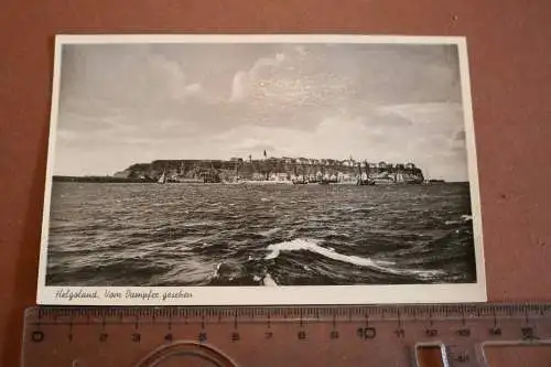 Tolle alte Karte - Helgoland vom Dampfer gesehen -  50-60er Jahre ?