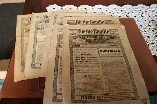 11 tolle alte Zeitschriften - Für die Familie - Illustriertes Familienbla  1908 