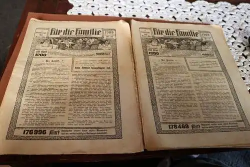 11 tolle alte Zeitschriften - Für die Familie - Illustriertes Familienbla  1908