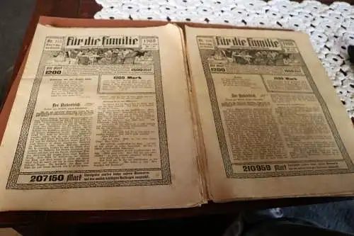 11 tolle alte Zeitschriften - Für die Familie - Illustriertes Familienbla  1908