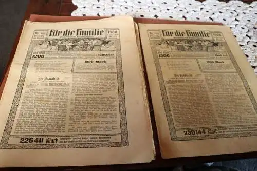 11 tolle alte Zeitschriften - Für die Familie - Illustriertes Familienbla  1908