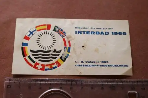 tolles altes  Werbeblättchen - Interbad 1966 - Düsseldorf Messegelände 