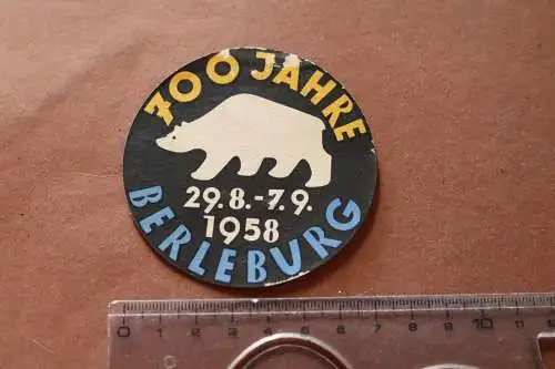 toller alter Kofferaufkleber ?  700 Jahre Berleburg - 1958 - 
