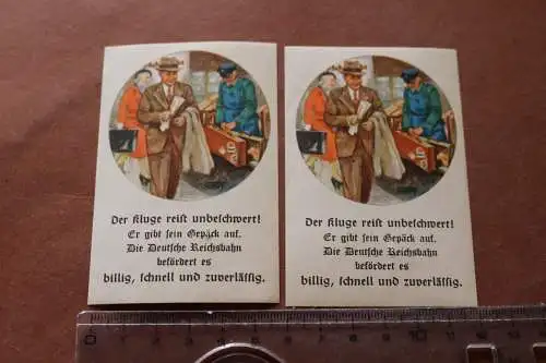 zwei tolle alte - Werbeblättchen - Deutsche Reichsbahn - Gepäckaufgabe