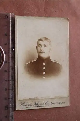 altes CDV Foto - Portrait eines Soldaten  Braunschweig 