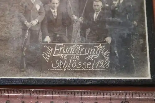 tolles altes Foto hinter Glas - Club der Müken  Erinnerung an Schlössel 1928 