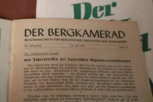 zwei alte Hefte - Der Berg-Kamerad Nr 41 - 1951 - Bergverlag