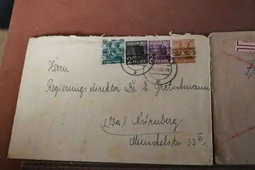 zwei alte Umschläge Briefmarken Bizone ?? 1948 