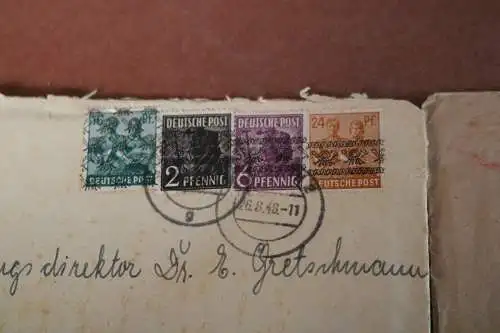 zwei alte Umschläge Briefmarken Bizone ?? 1948 