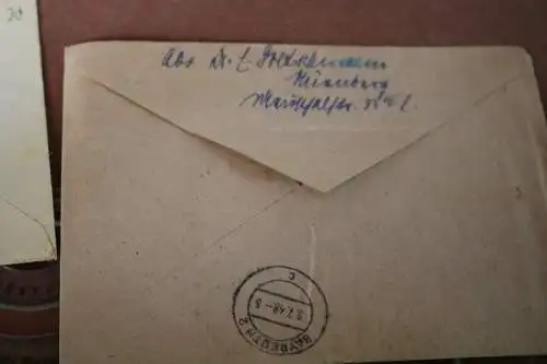 zwei alte Umschläge Briefmarken Bizone ?? 1948 