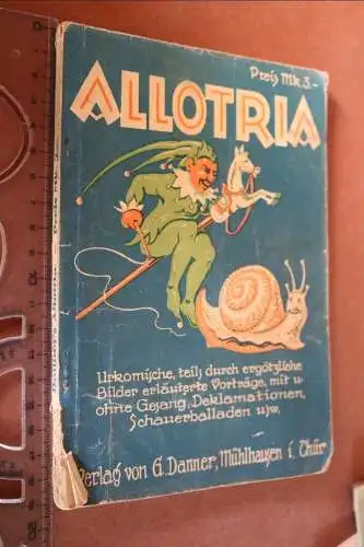 altes Buch - Allotria -  komische Geschichten usw. Danner Verlag  20-30er Jahre?