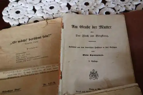 sieben alte Bühnenmanuskripte - Theaterstücke ?? 1910-30 ????