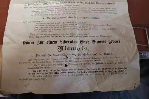 tolles altes Wahlflugblatt der Partei Das Zentrum Volkspartei Augsburg  20er Jah