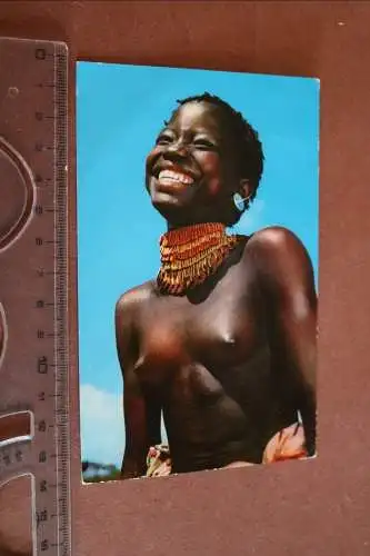 tolle alte Karte - Erotik Portrait Afrikanische Schönheit - Tanzania 1965