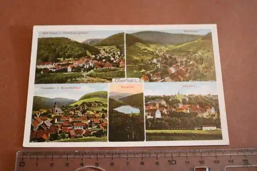tolle alte Karte Ansichten Oberharz  1910-20 