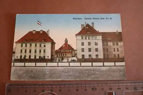 tolle alte Karte - Kaserne Pionier Battl. 26 - Graudenz 1910-20 ??