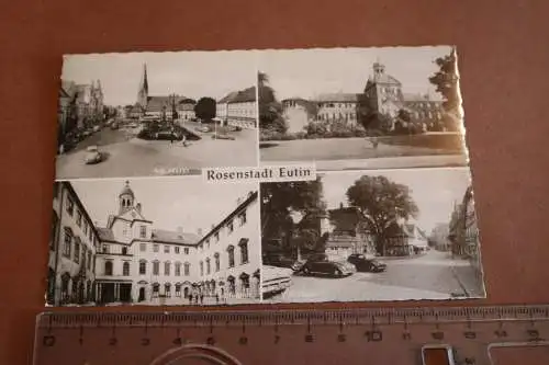 tolle alte Karte Rosenstadt Eutin 50-60er Jahre